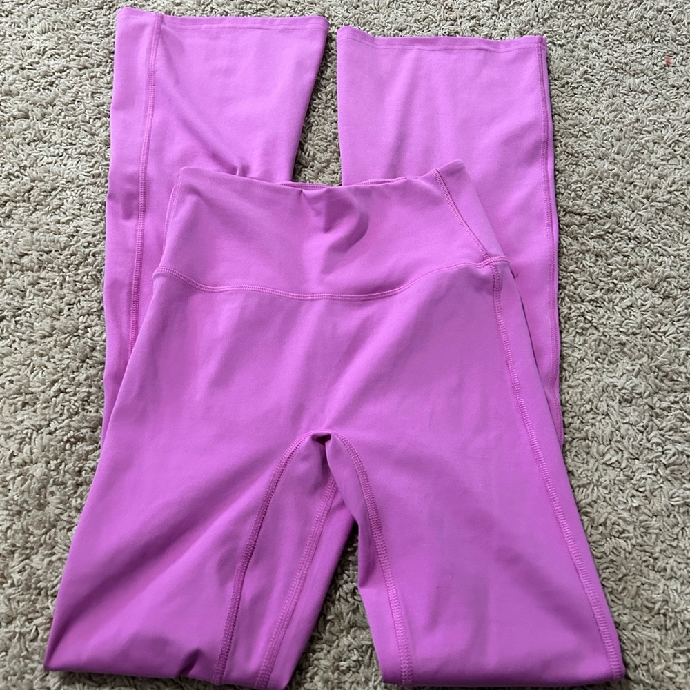 Pink flare leggings